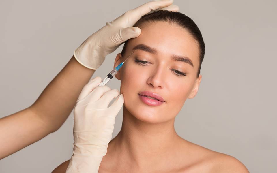woman getting botox