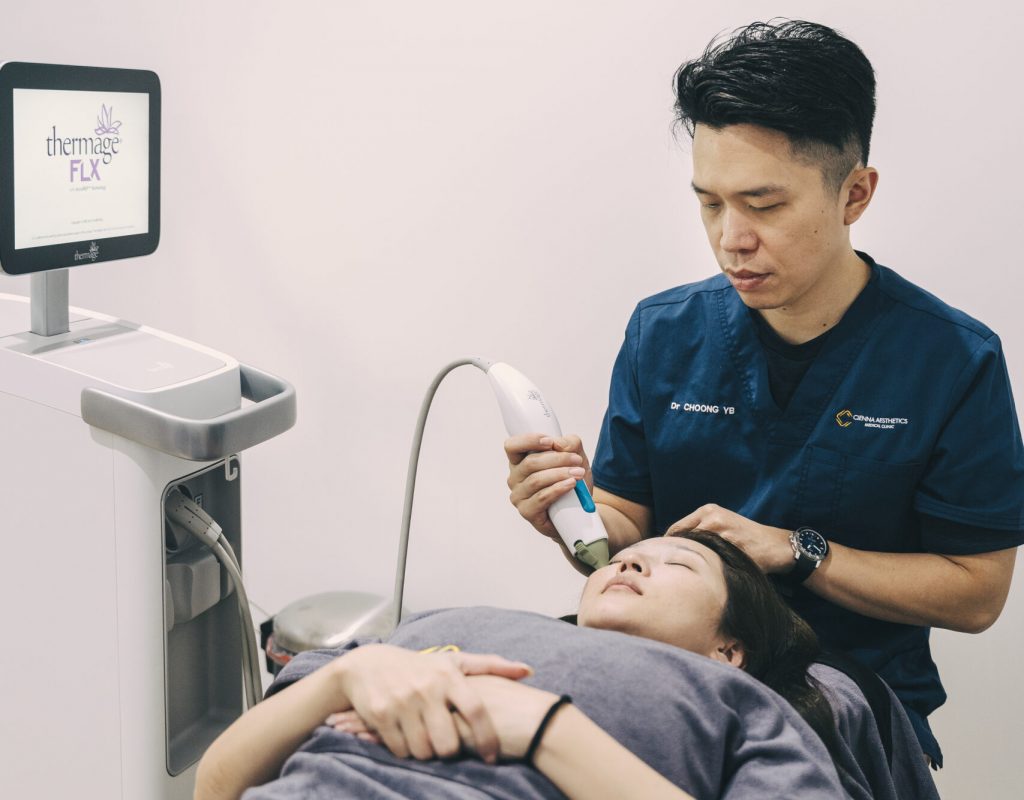 Dr Choong using Thermage FLX in Singapore